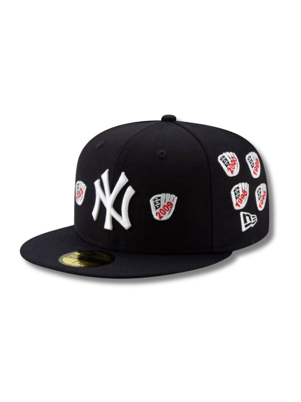 New York Yankees New Era 59FIFTY Fitted Hat Navy Champion Gloves Cap